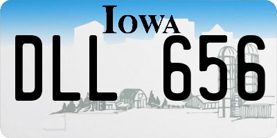 IA license plate DLL656