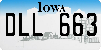 IA license plate DLL663