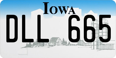 IA license plate DLL665