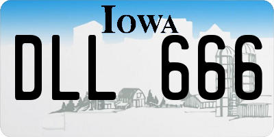 IA license plate DLL666