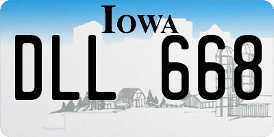 IA license plate DLL668