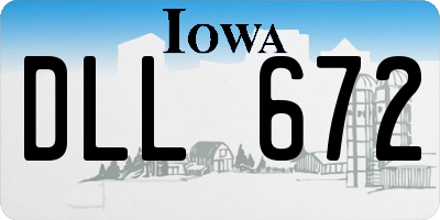 IA license plate DLL672