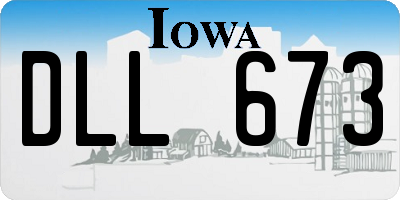 IA license plate DLL673