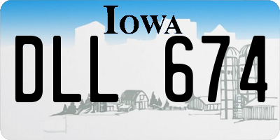 IA license plate DLL674