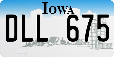 IA license plate DLL675