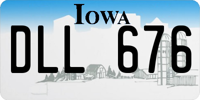 IA license plate DLL676