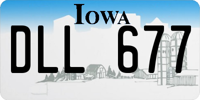 IA license plate DLL677