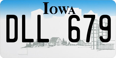 IA license plate DLL679