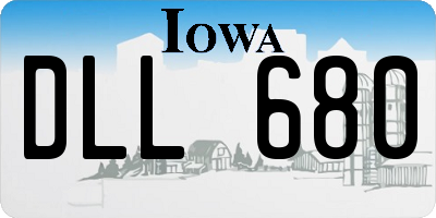 IA license plate DLL680