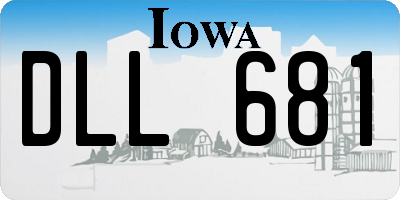 IA license plate DLL681