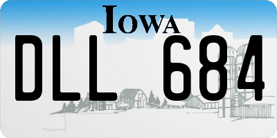 IA license plate DLL684