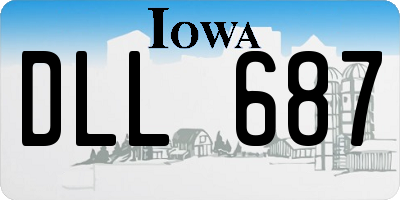 IA license plate DLL687