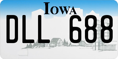 IA license plate DLL688