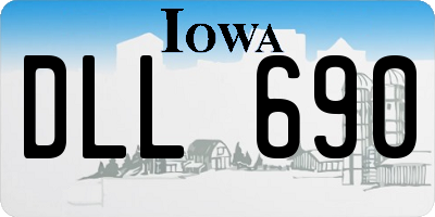 IA license plate DLL690