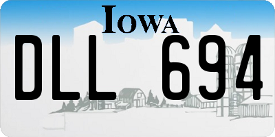 IA license plate DLL694