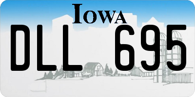 IA license plate DLL695