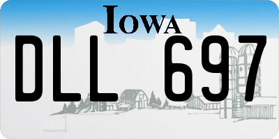 IA license plate DLL697