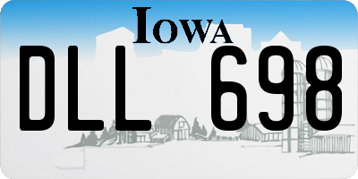 IA license plate DLL698
