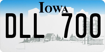 IA license plate DLL700