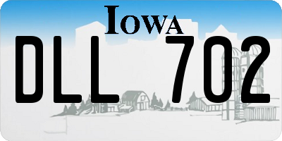 IA license plate DLL702