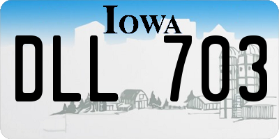 IA license plate DLL703