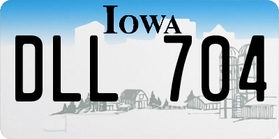 IA license plate DLL704