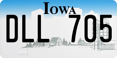 IA license plate DLL705