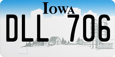 IA license plate DLL706