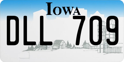 IA license plate DLL709