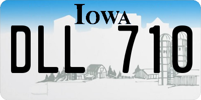 IA license plate DLL710