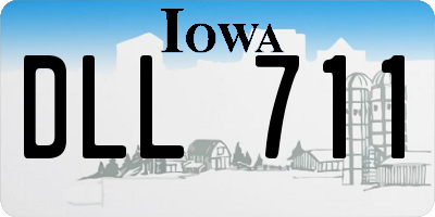 IA license plate DLL711