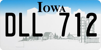 IA license plate DLL712