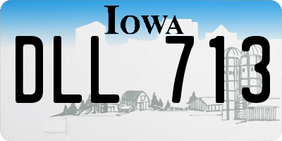 IA license plate DLL713