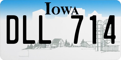 IA license plate DLL714