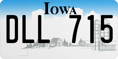 IA license plate DLL715