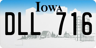 IA license plate DLL716