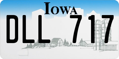 IA license plate DLL717