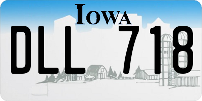 IA license plate DLL718