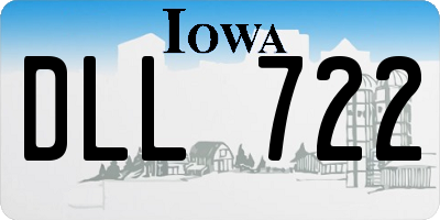 IA license plate DLL722