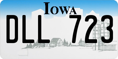 IA license plate DLL723