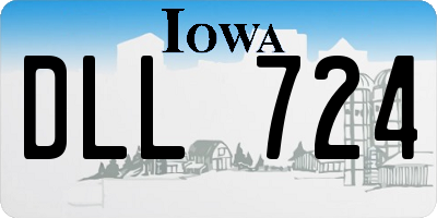 IA license plate DLL724