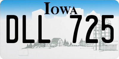 IA license plate DLL725