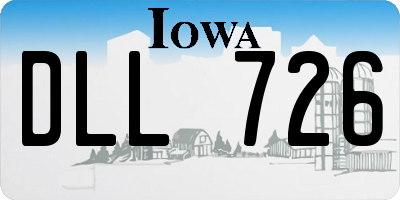 IA license plate DLL726
