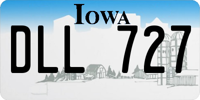 IA license plate DLL727