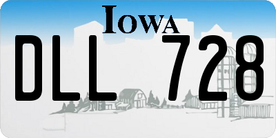 IA license plate DLL728