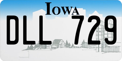 IA license plate DLL729