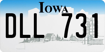 IA license plate DLL731