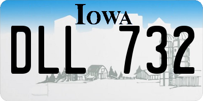 IA license plate DLL732
