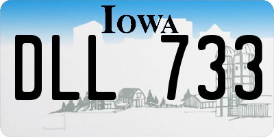 IA license plate DLL733