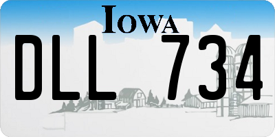IA license plate DLL734